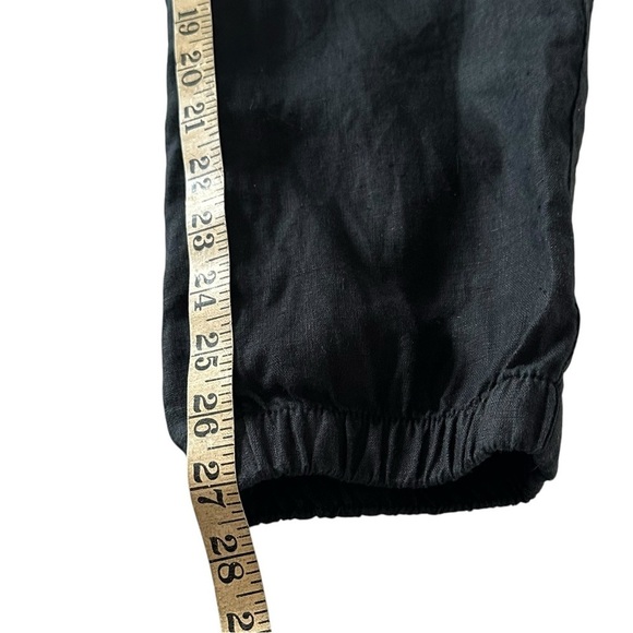 ATHLETA CABO BLACK LINEN JOGGERS SIZE 10 - Picture 13 of 14
